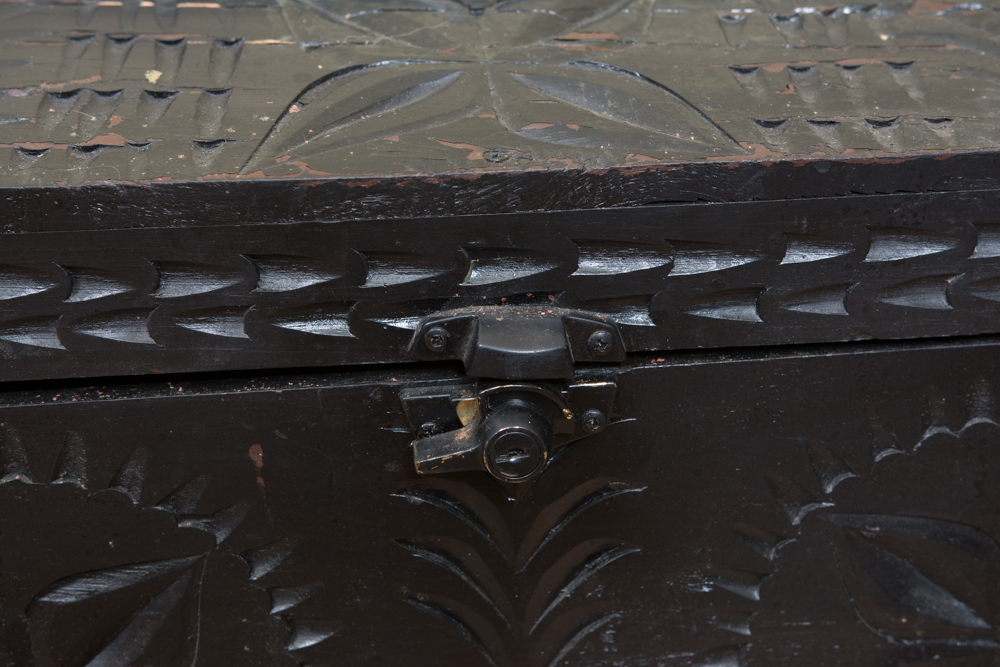 Carved Wood Chest