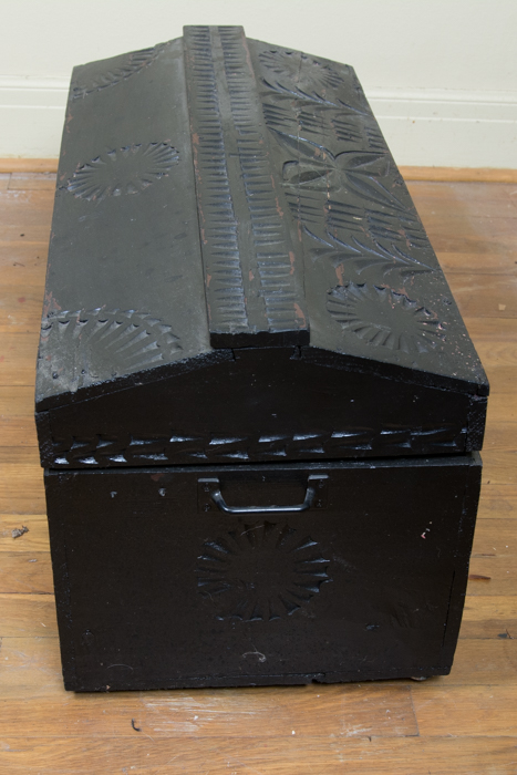 Carved Wood Chest