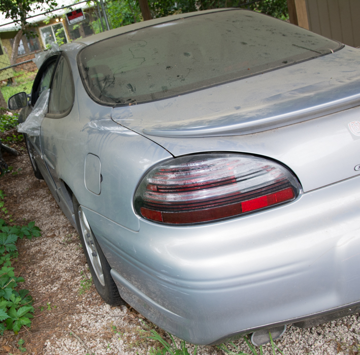 Silver Pontiac Supercharged Grand Prix