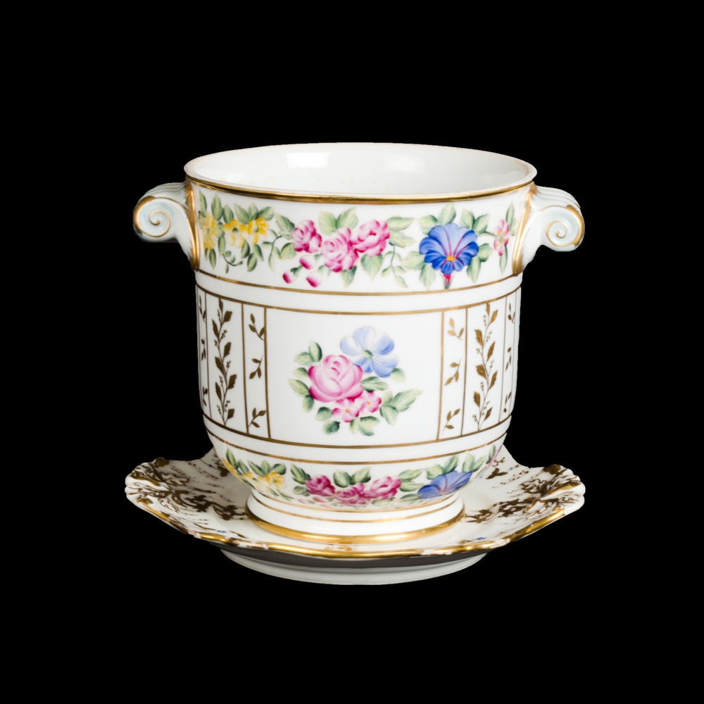 Hand-Painted Floral Porcelain Pieces