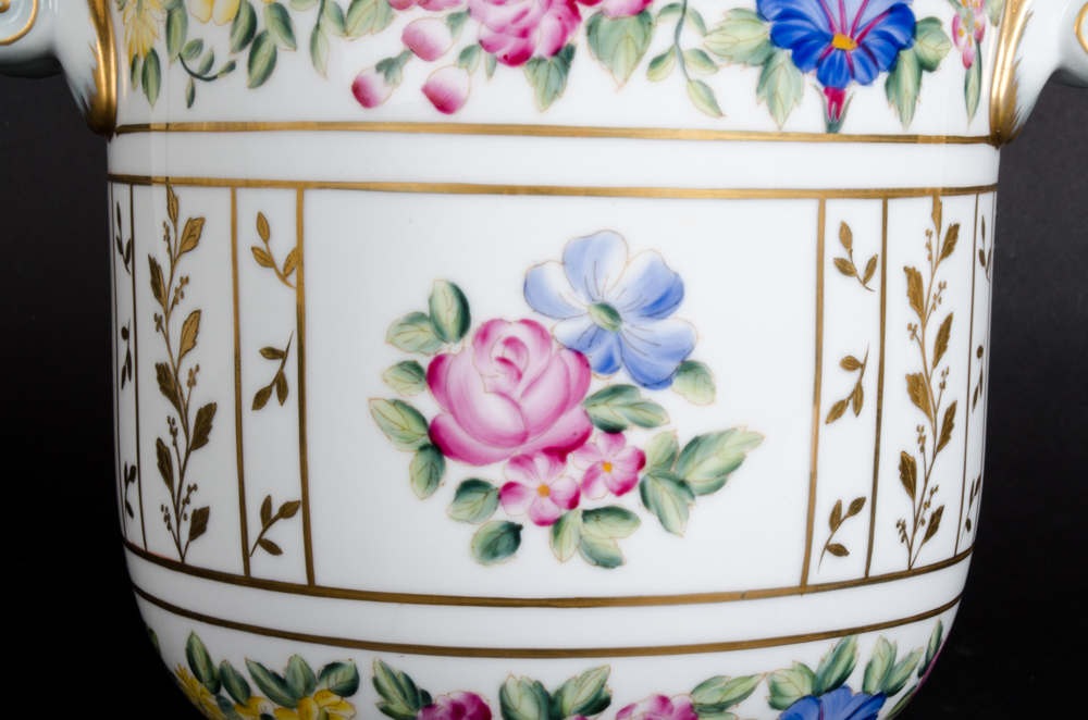 Hand-Painted Floral Porcelain Pieces