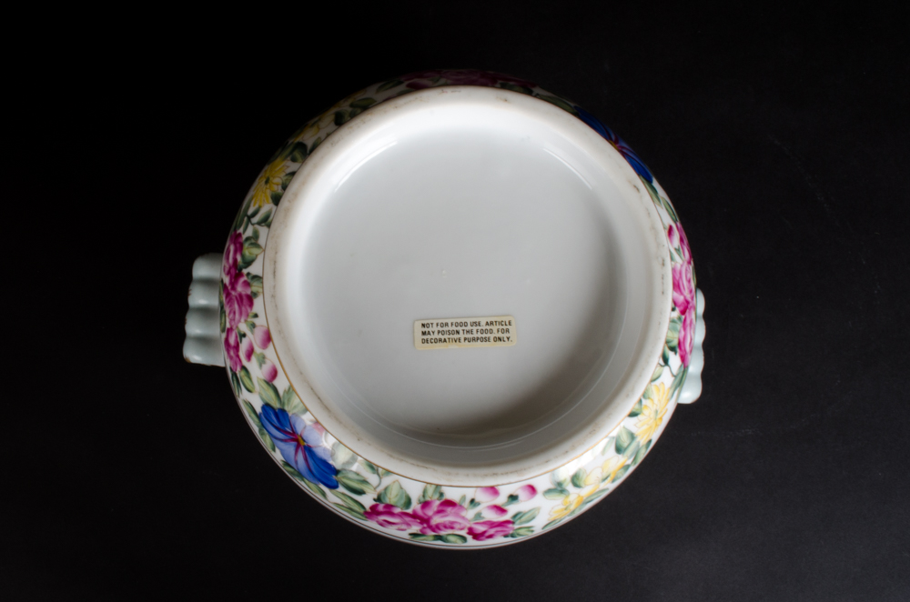 Hand-Painted Floral Porcelain Pieces