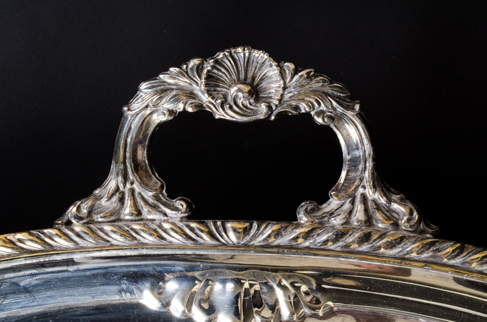 Rogers Silver Plate Footed Tray