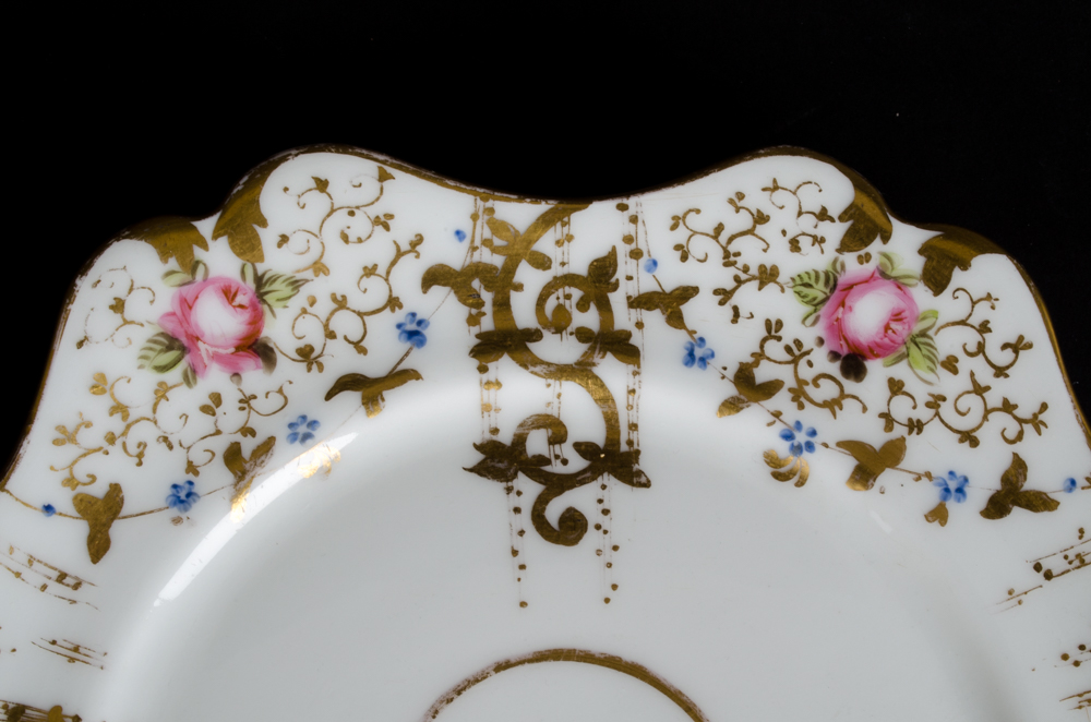 Hand-Painted Floral Porcelain Pieces