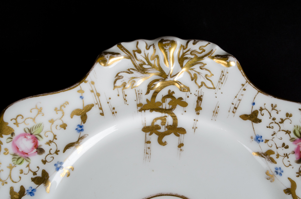 Hand-Painted Floral Porcelain Pieces