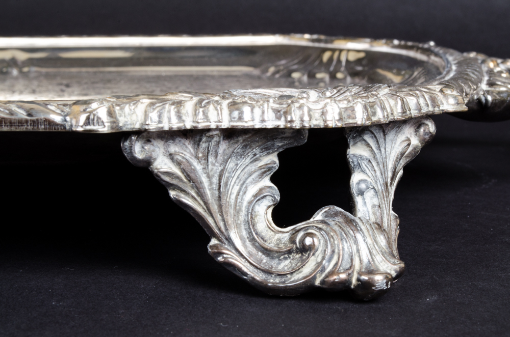 Rogers Silver Plate Footed Tray