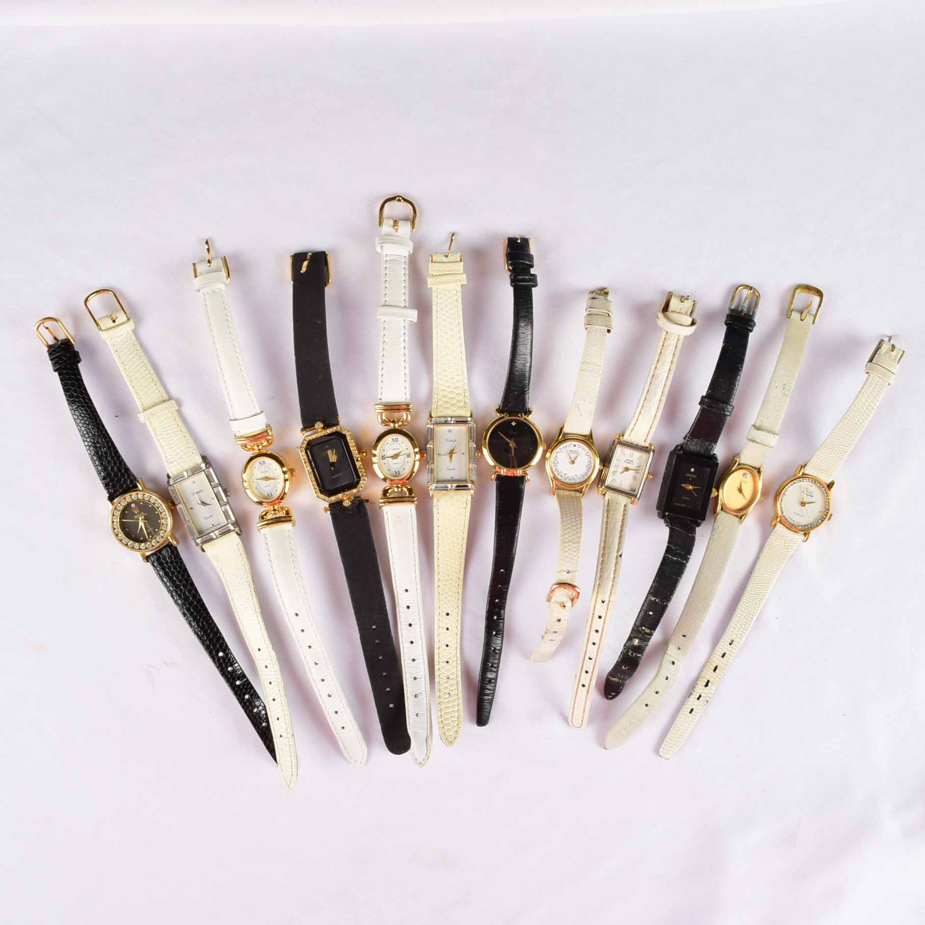 Collection of Black and White Quartz Watches