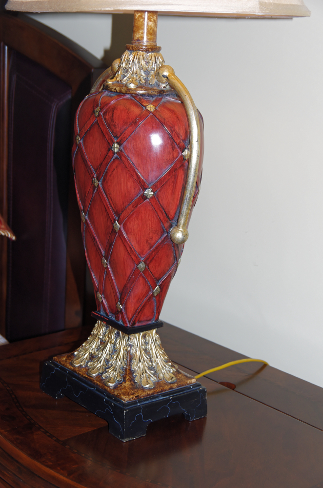 Red and Gold Table Lamp