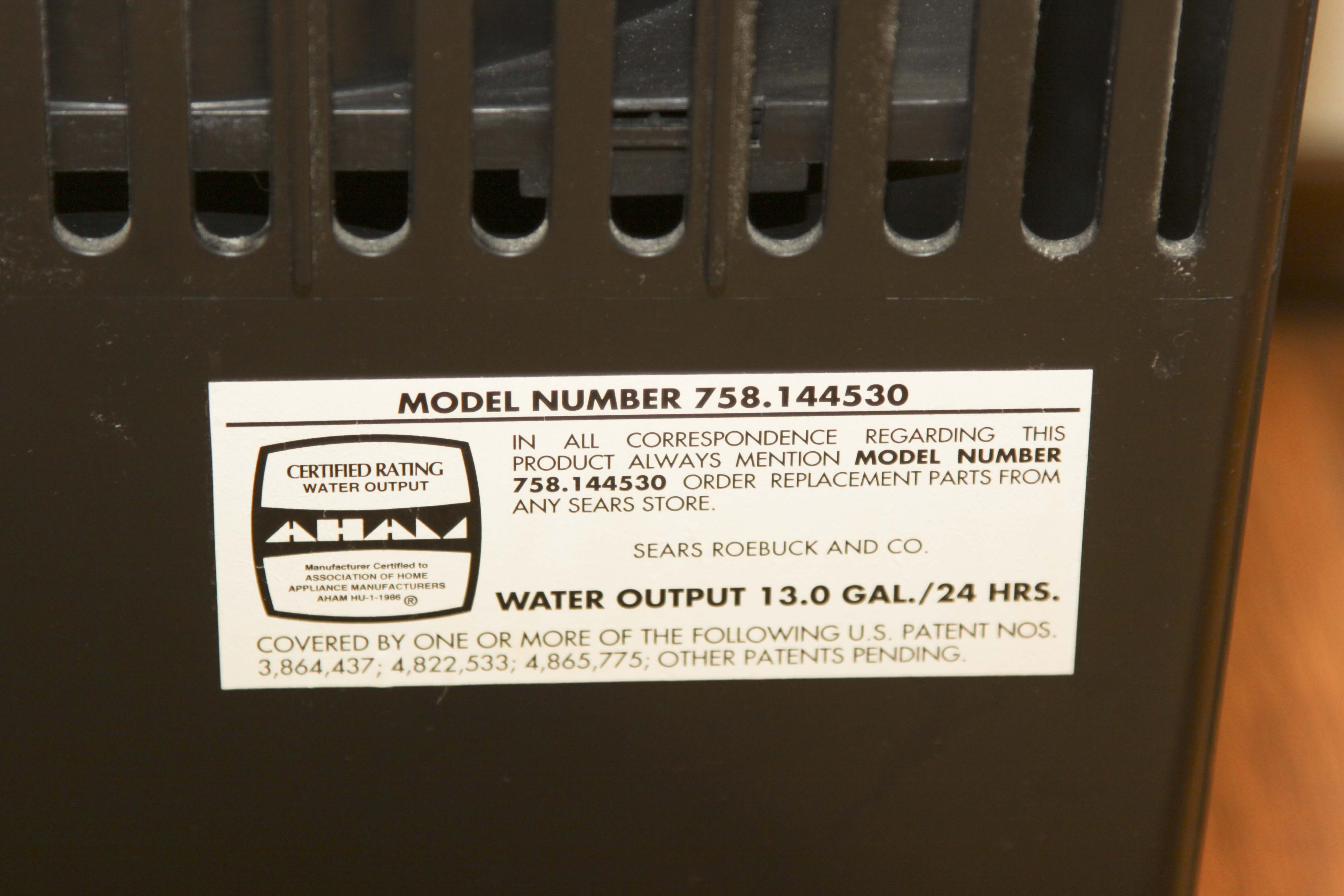 Kenmore Quiet Comfort II Humidifier