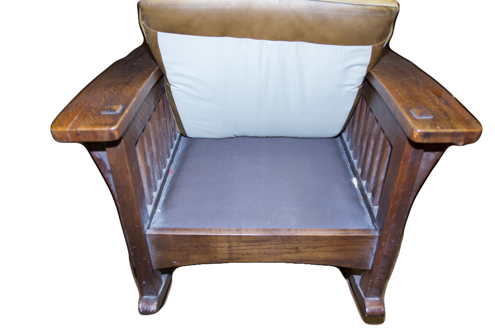 Leather Upholstered Rocking Chair