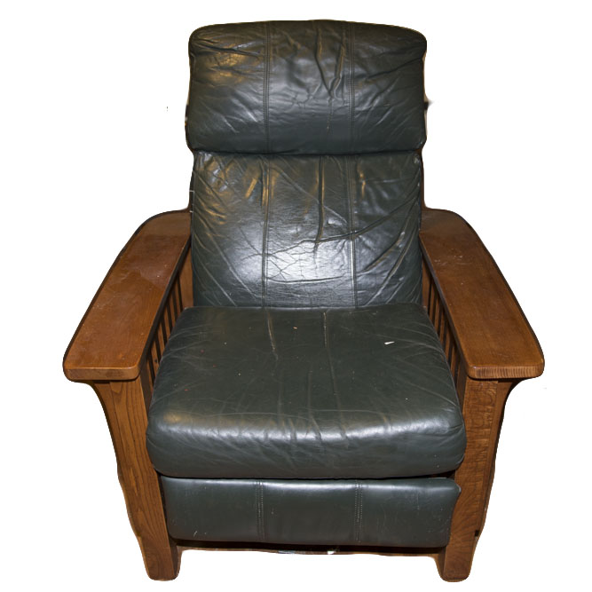 Lane Green Leather Rocking Chair