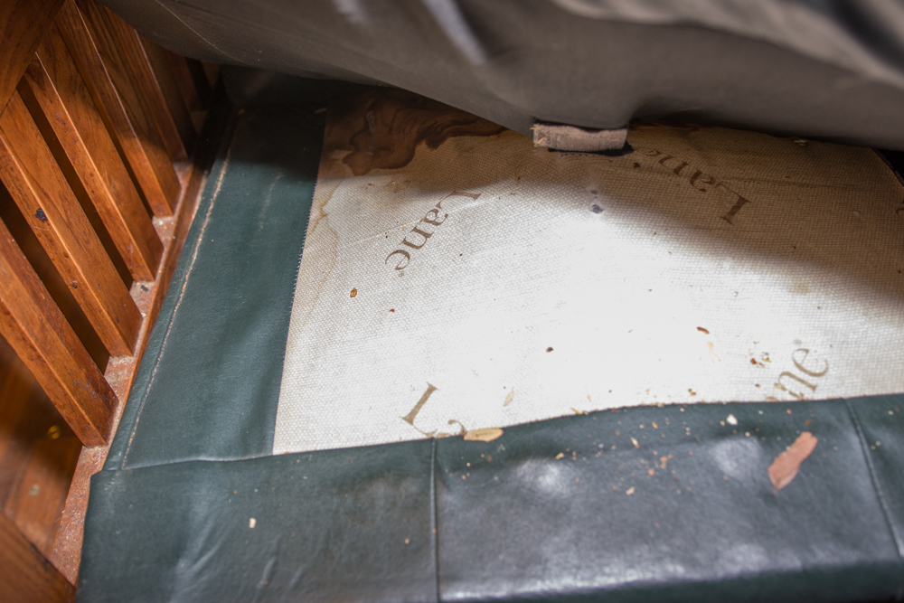 Lane Green Leather Rocking Chair