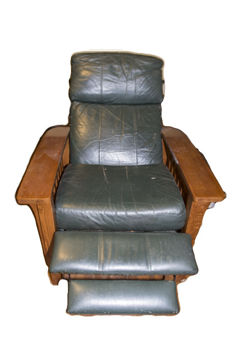Lane Green Leather Rocking Chair