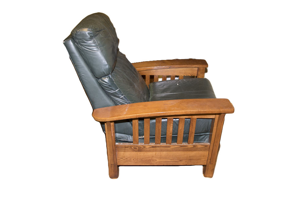 Lane Green Leather Rocking Chair