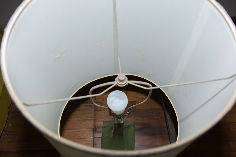 Lamp with Green Ceramic Base