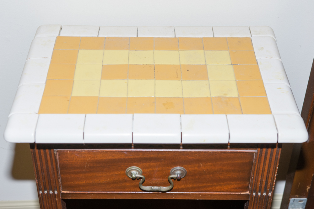 Drexel Side Table with Tile Top