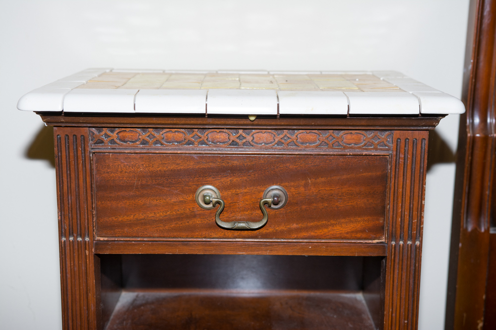 Drexel Side Table with Tile Top