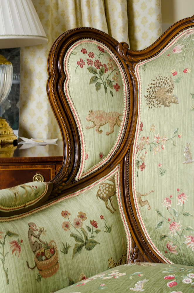 Vintage Louis XV Style WIng Chair