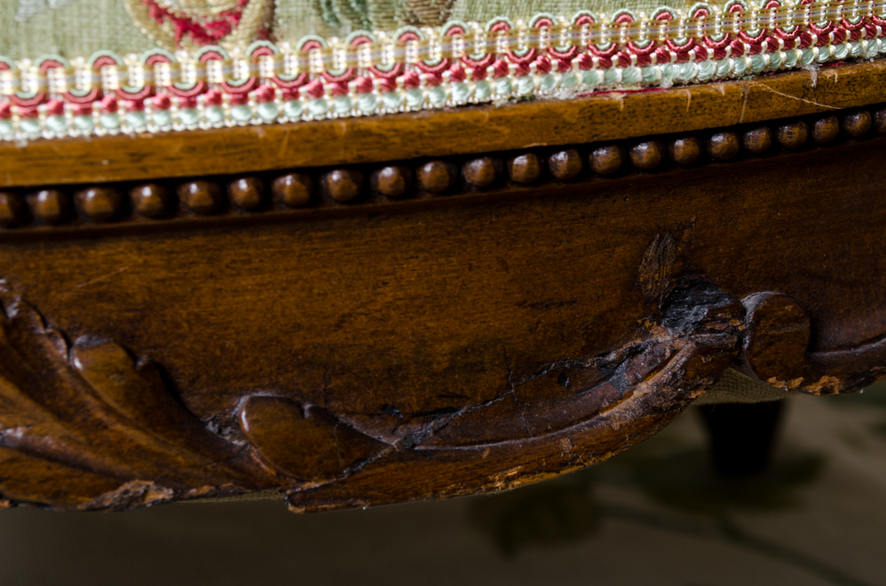 Vintage Louis XV Style WIng Chair