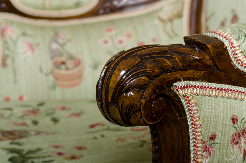 Vintage Louis XV Style WIng Chair