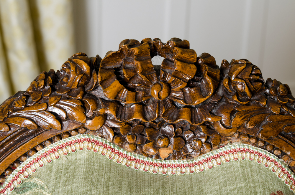 Vintage Louis XV Style WIng Chair