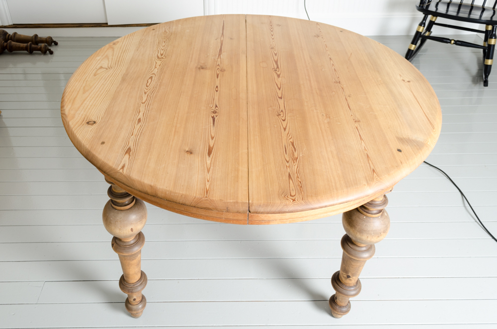Antique Round Pine Table