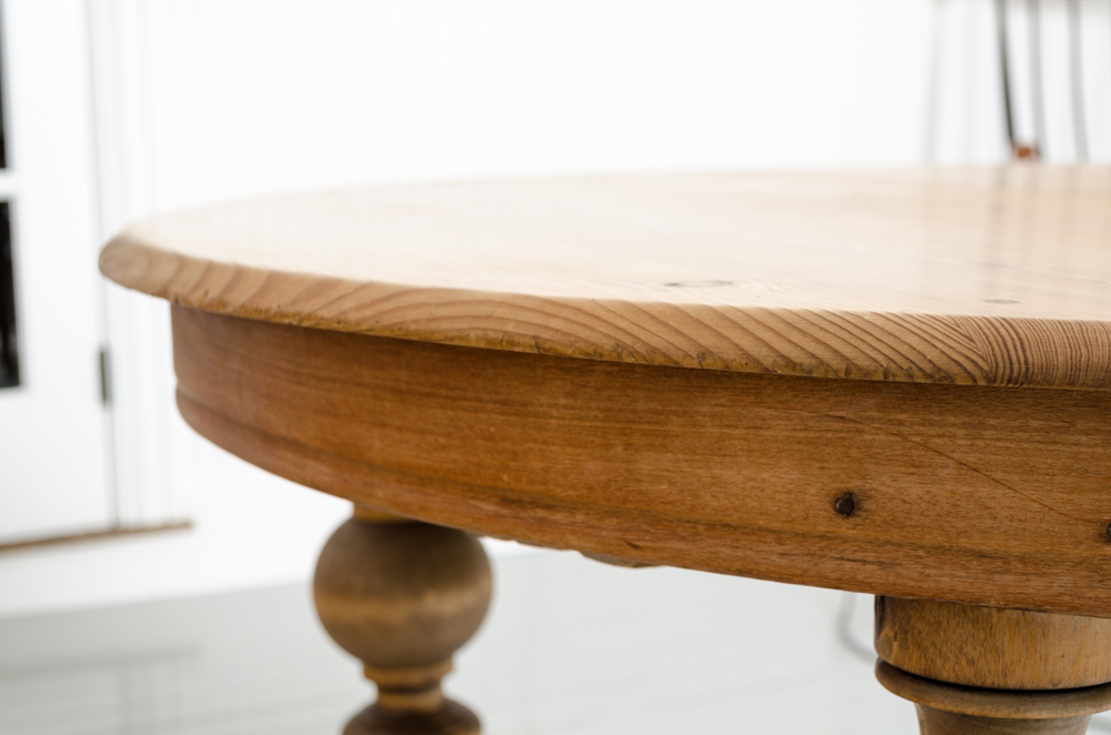 Antique Round Pine Table