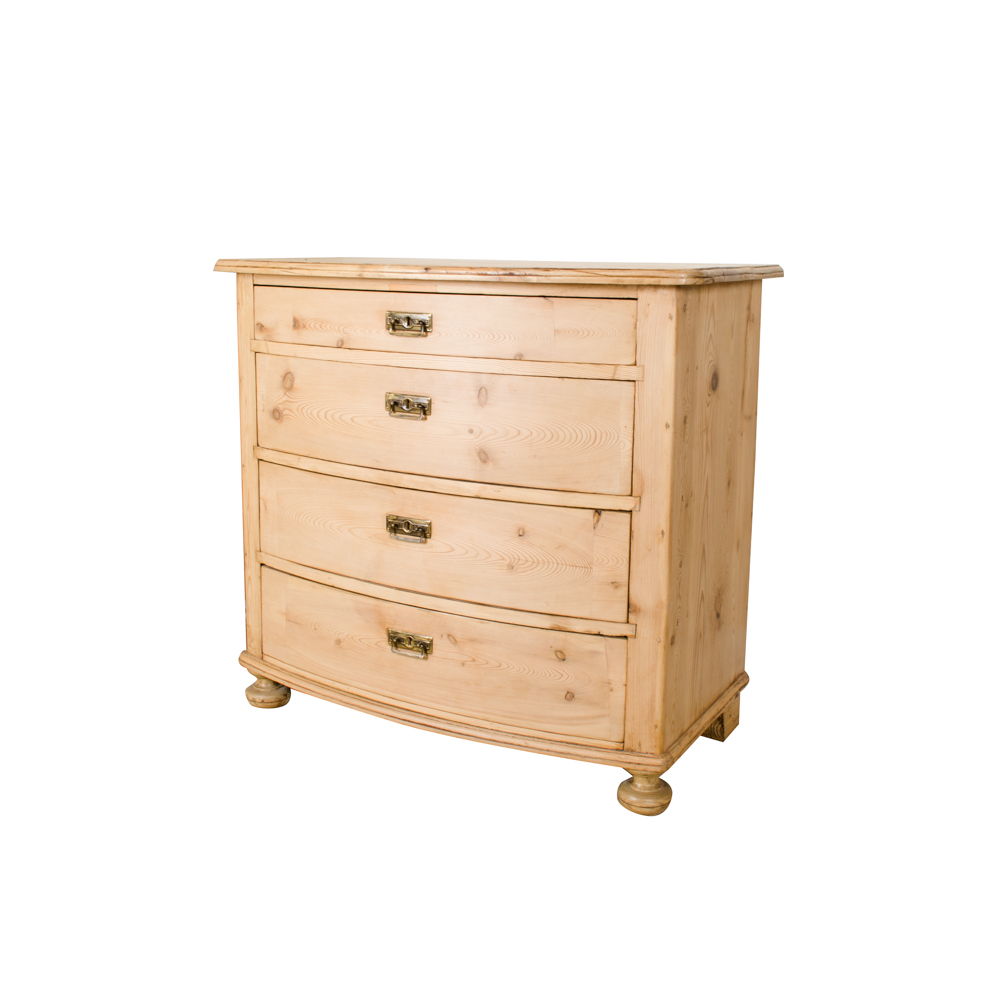 Antique Pine Bowfront Chest