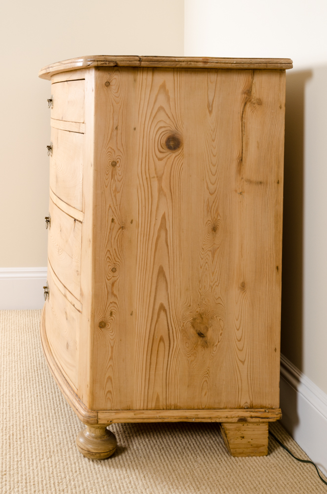 Antique Pine Bowfront Chest