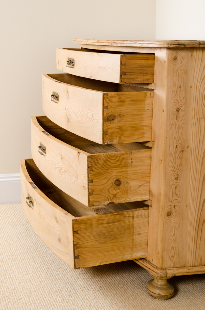 Antique Pine Bowfront Chest