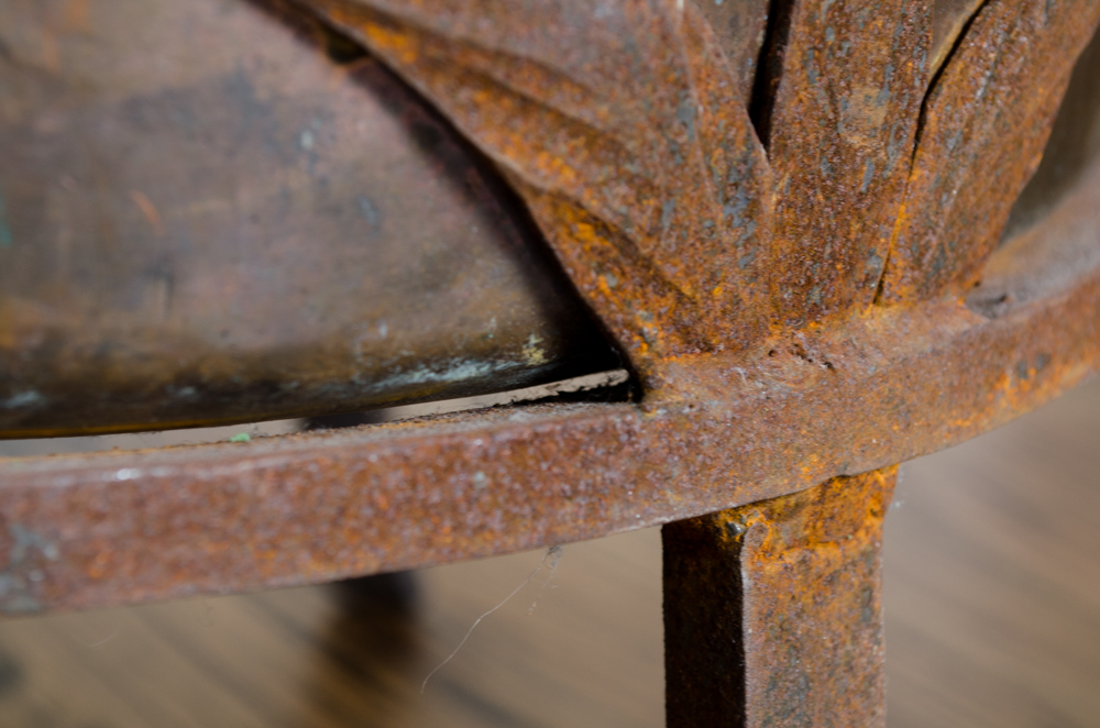Large Copper Planter With Iron Stand