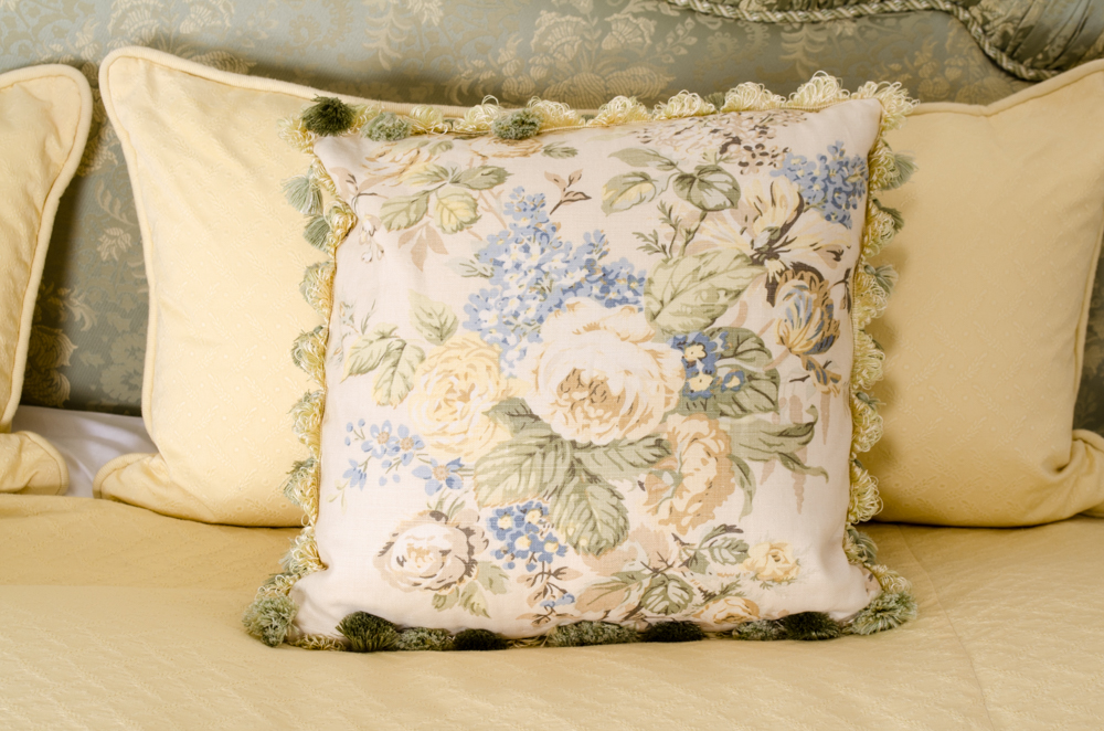 Custom King Floral Damask Headboard