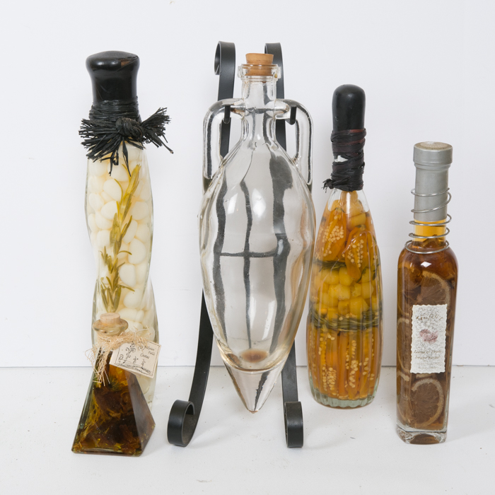 Collection of Kitchen Decor and Bottles