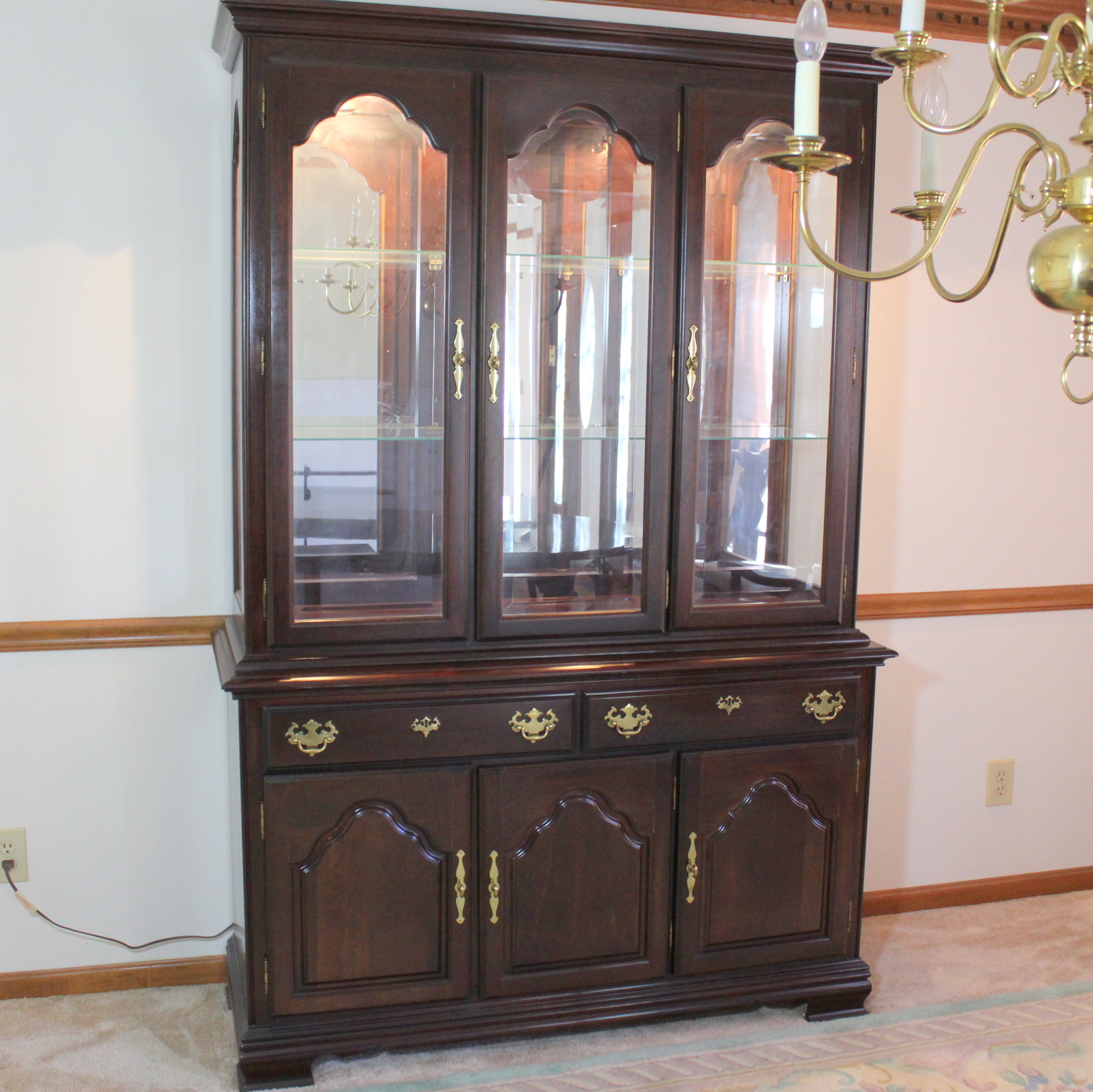 Kincaid "Cherry Mountain" Lighted China Cabinet