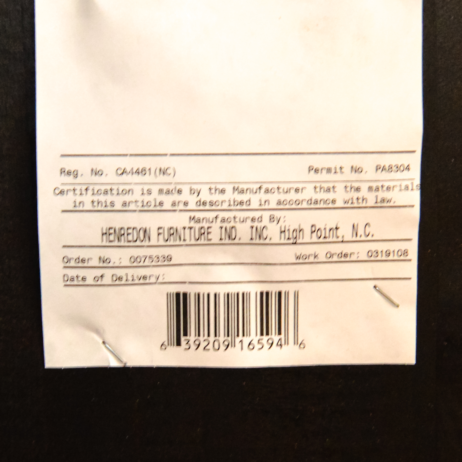 Henredon Upholstered Queen Bed with Woven Upholstery