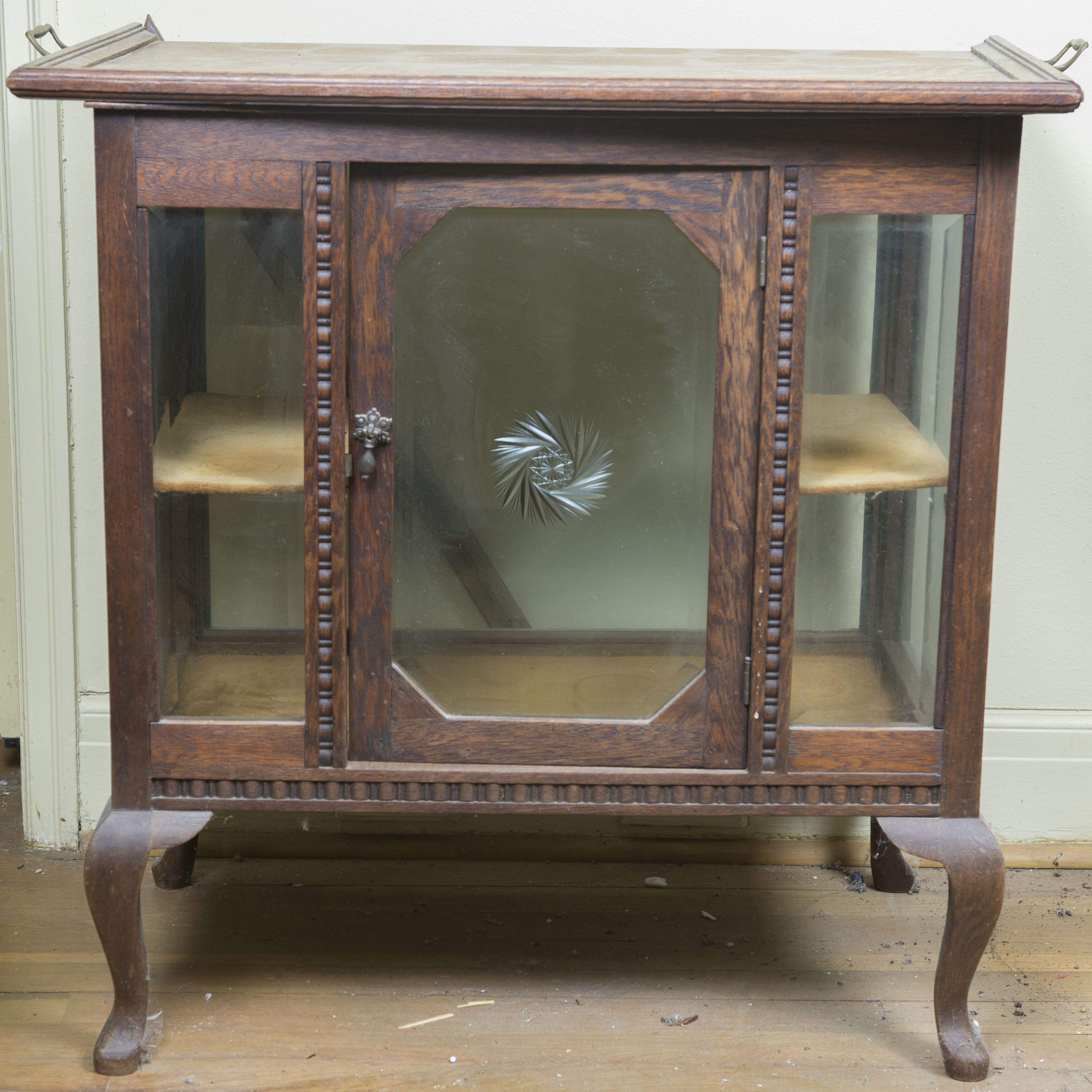 Antique Beverage Cabinet with Removable Tray Top
