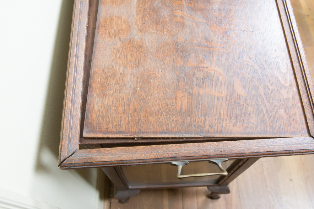 Antique Beverage Cabinet with Removable Tray Top