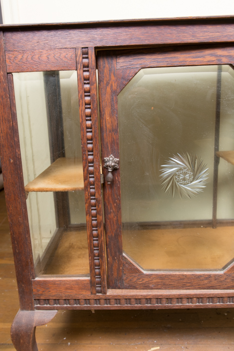 Antique Beverage Cabinet with Removable Tray Top