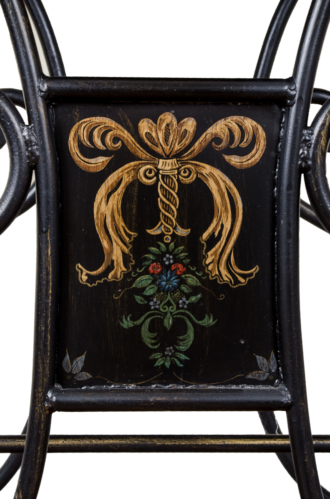 Painted Scrolled Iron Console Table