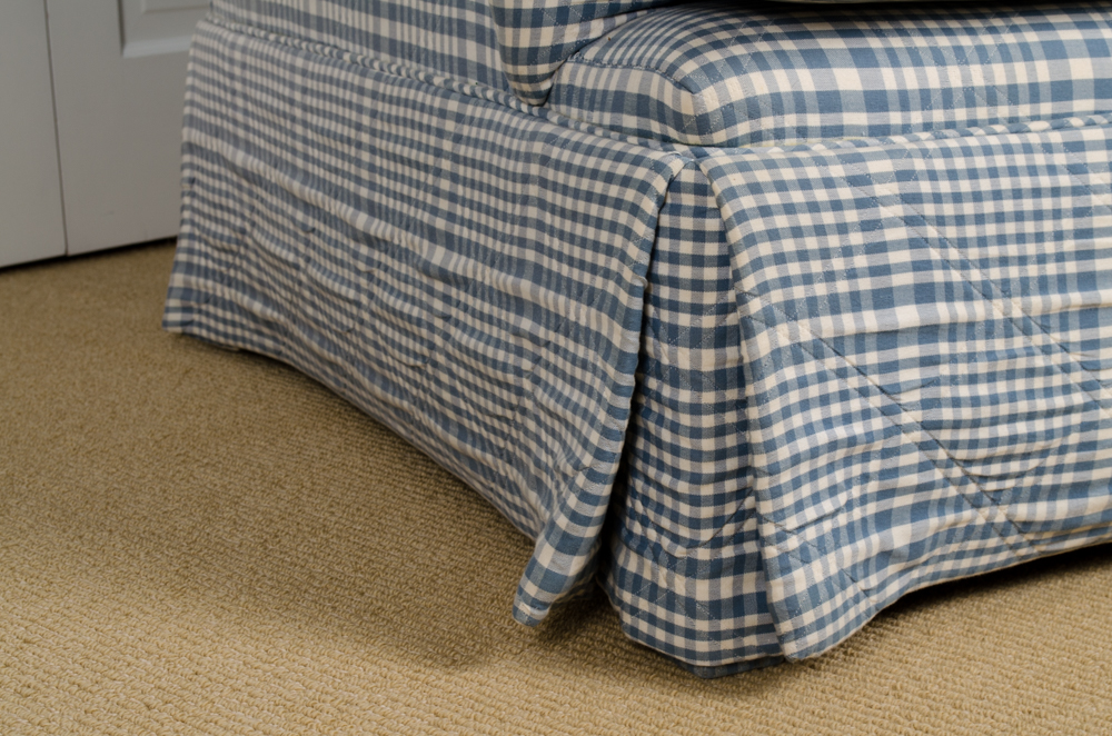 Blue Plaid Club Chair