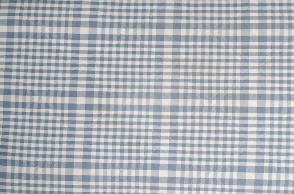 Blue Plaid Club Chair