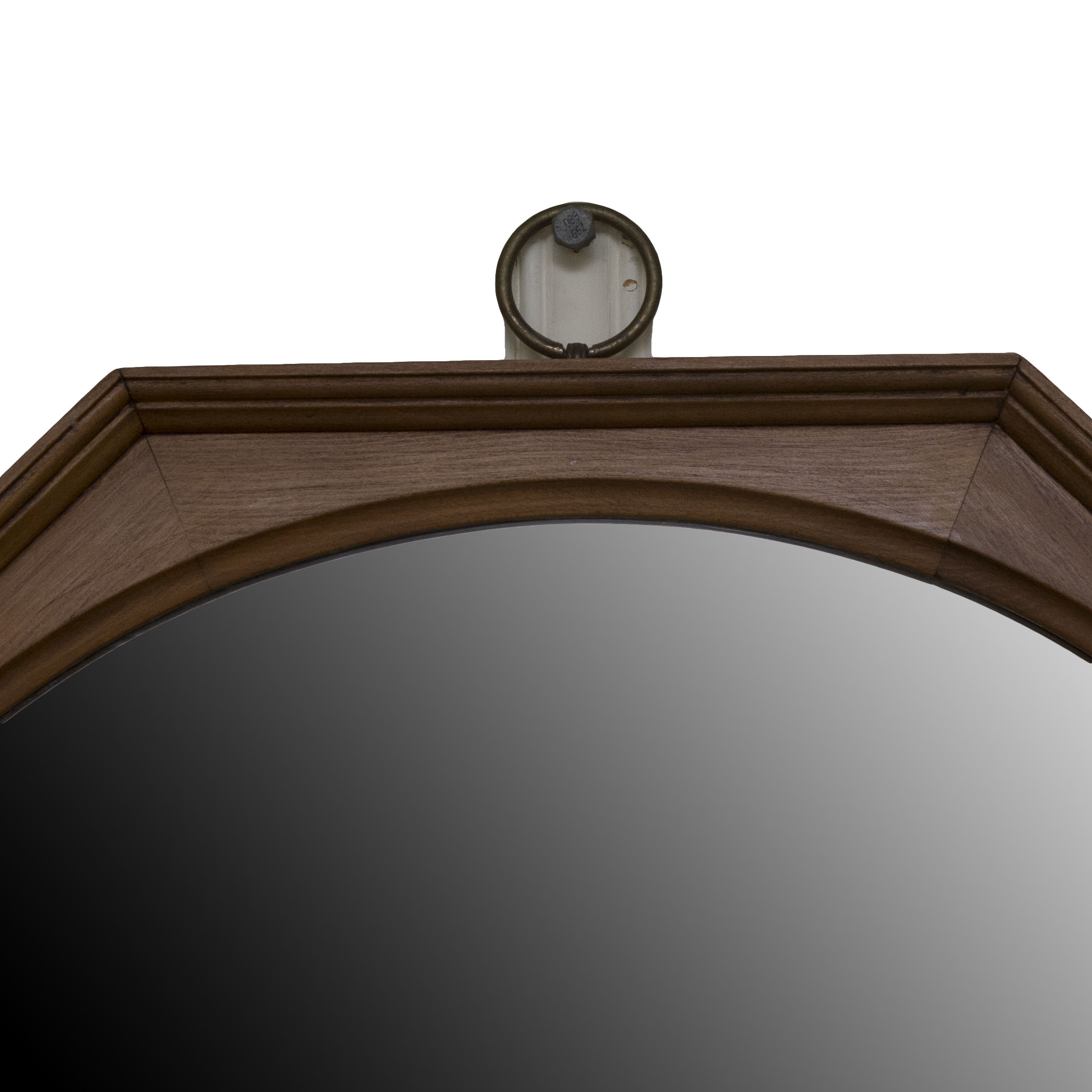 Octagonal Wood Framed Mirror