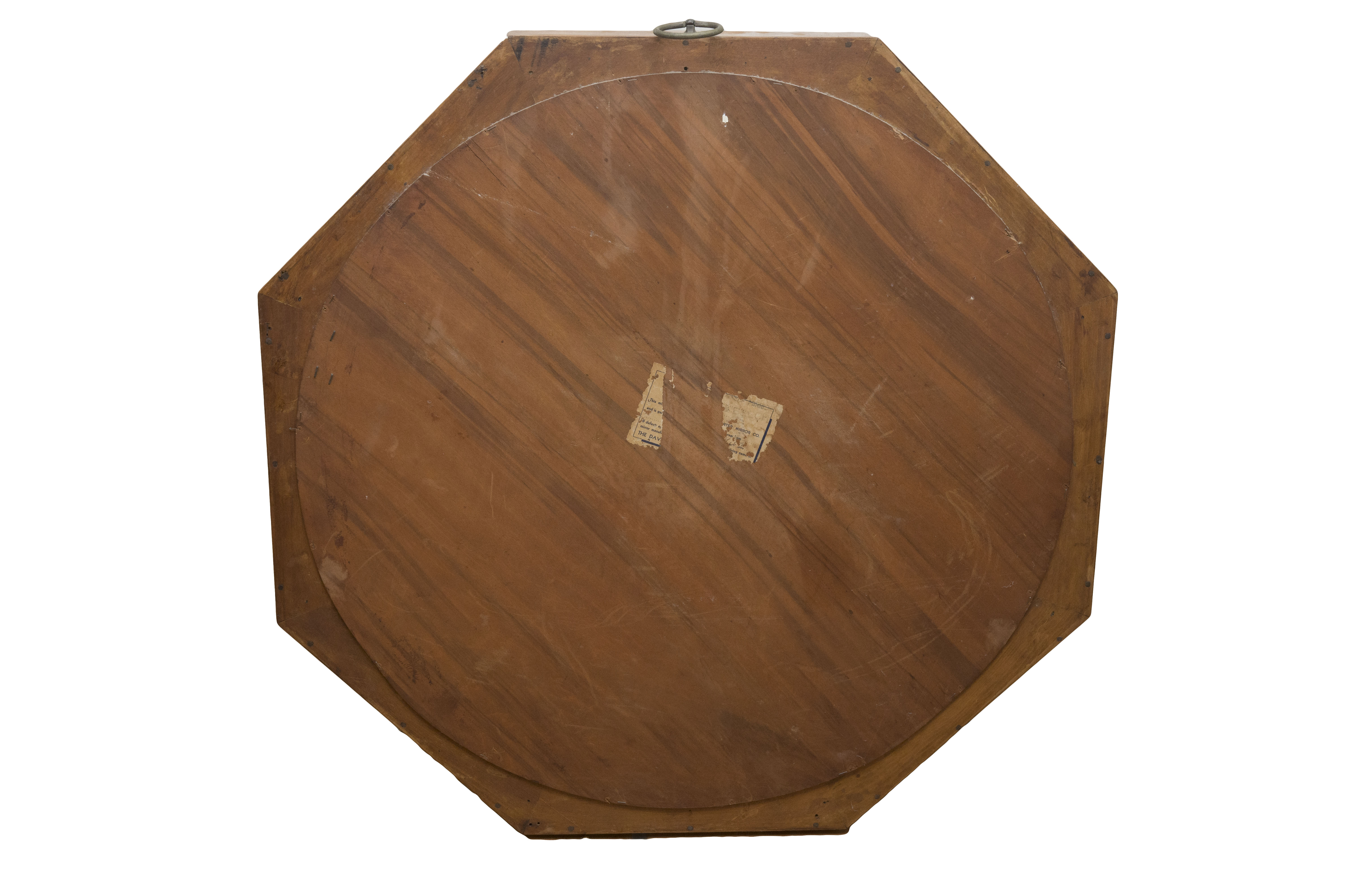 Octagonal Wood Framed Mirror