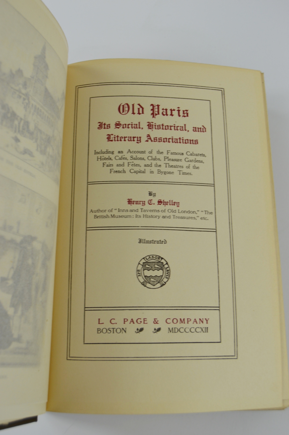 1912 First Impression Of "Old Paris" By Shelley