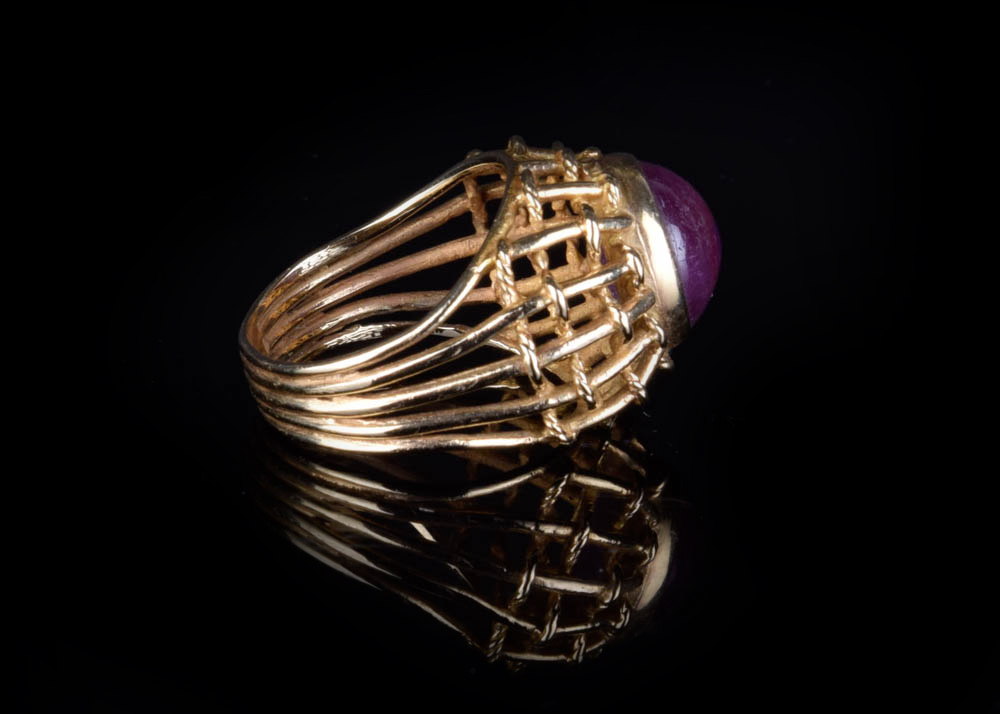 14K Gold and Natural Ruby Ring