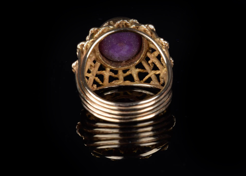 14K Gold and Natural Ruby Ring