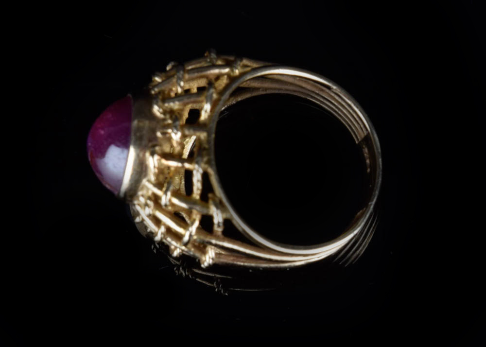 14K Gold and Natural Ruby Ring