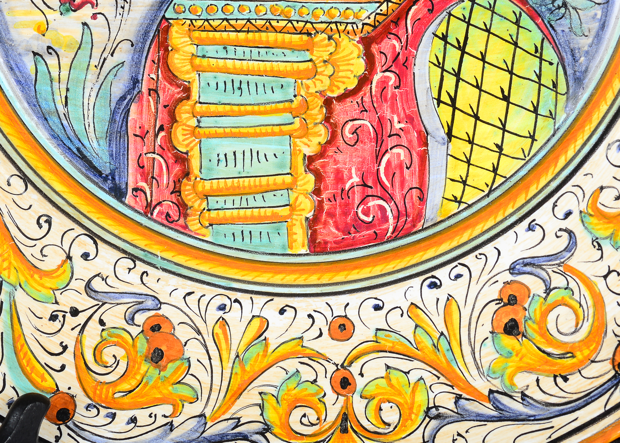 Pair of Handmade Deruta Majolica Style Painted Plates