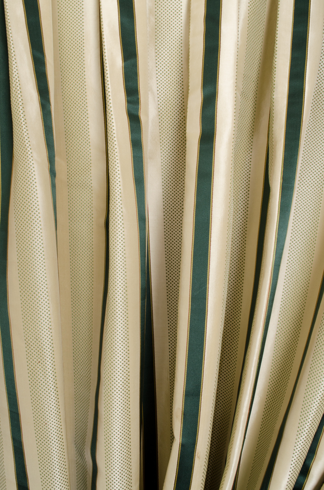 Custom Floral Valance and Striped Panel