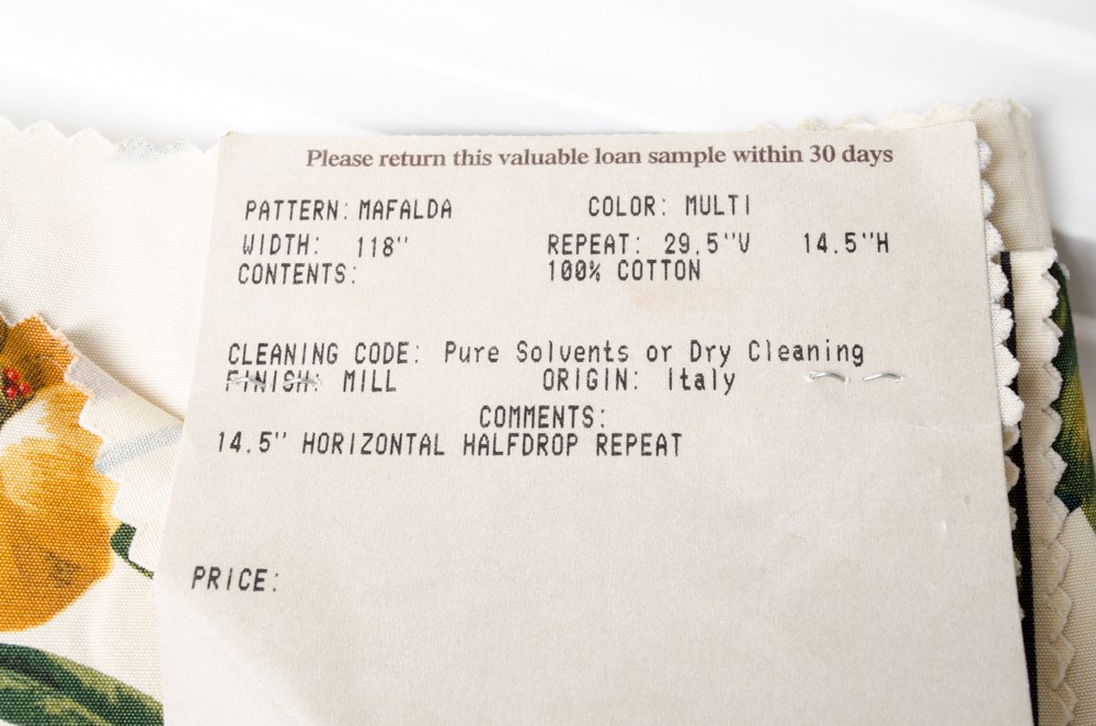 Custom Floral Valance and Striped Panel